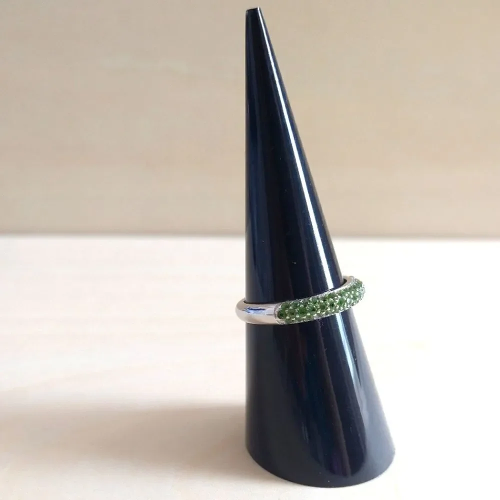 Chrome Diopside Half Band Ring